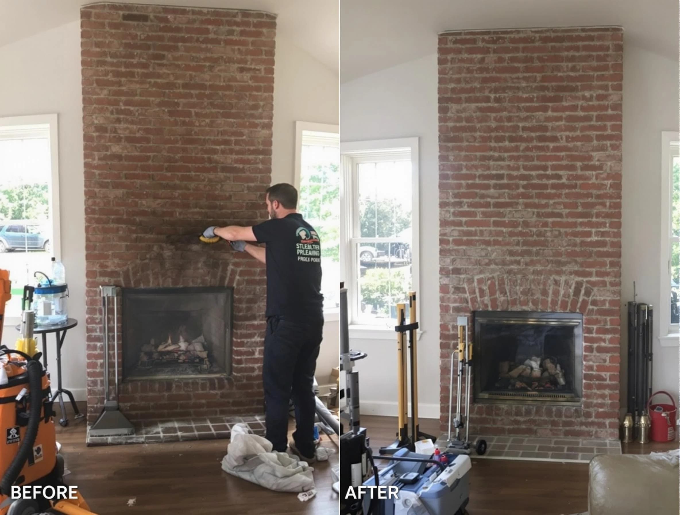 Finished chimney sweeping service by Bayonne Chimney Sweep in Bayonne, NJ