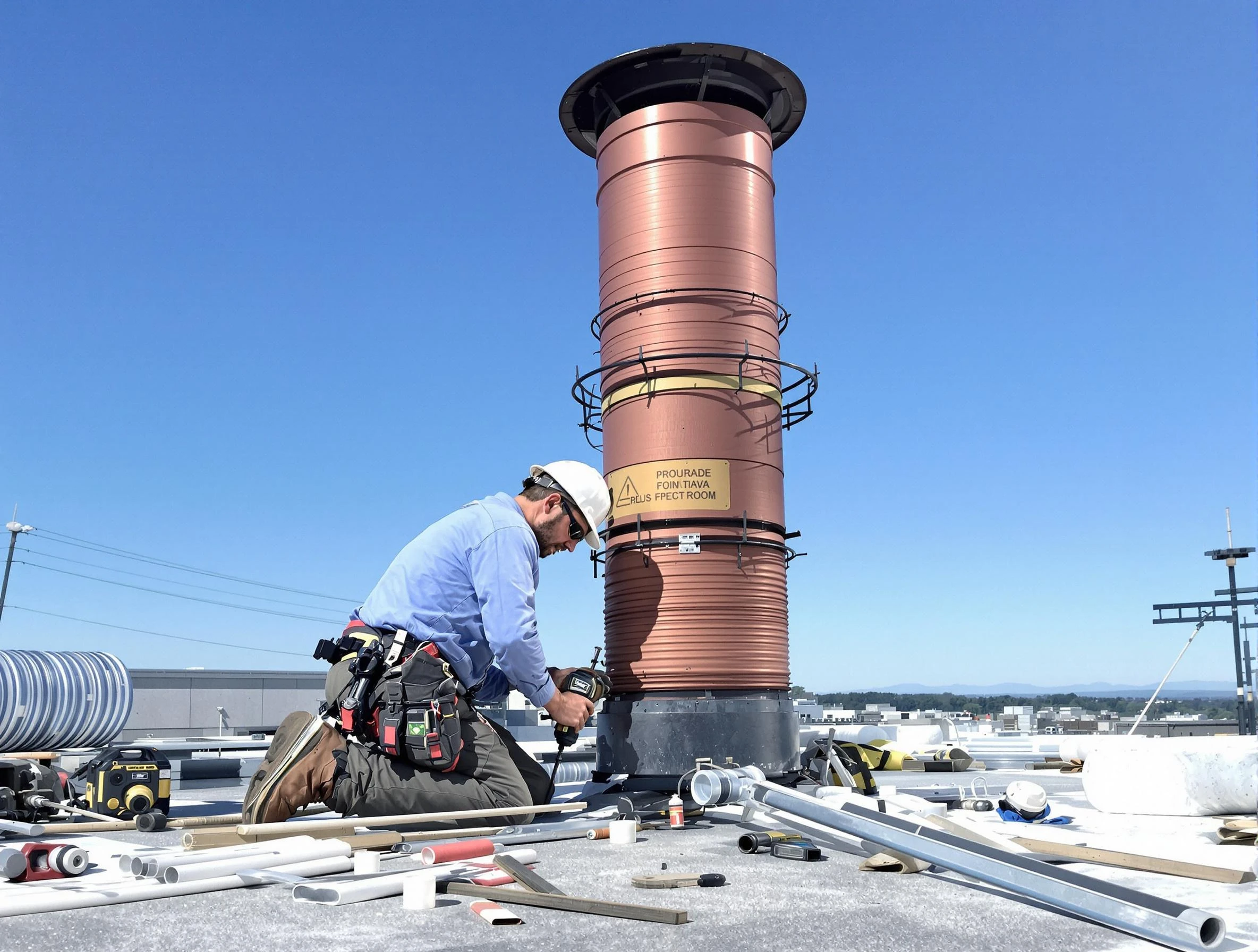 Installed chimney liner by Bayonne Chimney Sweep in Bayonne, NJ